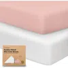 Keababies Soothe Fitted Mini Crib Sheet In Pink