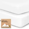 Keababies Soothe Fitted Mini Crib Sheet In White