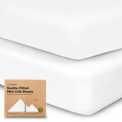 Keababies Soothe Fitted Mini Crib Sheet In Soft White