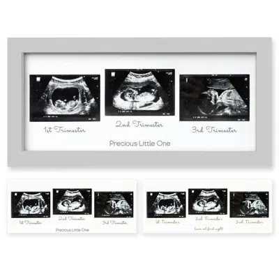 Keababies Trio Baby Sonogram Frame In Cloud Gray