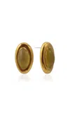 Keane 22k Gold Fumed Button Earrings