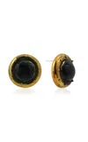 Keane 22k Gold Fumed Button Earrings