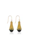 Keane Gold Fumed Drop Earrings