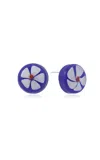 Keane White Flower Glass Earrings