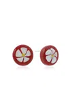 Keane White Flower Glass Earrings