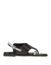Keb Woman Toe Strap Sandals Black Size 7 Soft Leather In Black