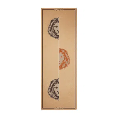 Kedgeree Design Women's The Lion Cork Yoga Mat In Black