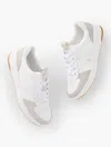 Keds Â® Court Ii Leather Suede Sneakers - White/grey - 8 1/2 M Talbots In White,grey