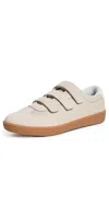 Keds Ace Ii Velcro Leather Sneakers Oatmeal In Brown