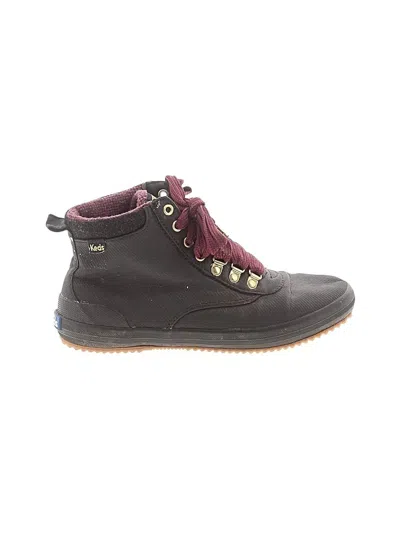 Pre-owned Keds Ankle Boots In Burgundy