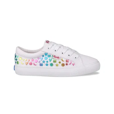 Keds Big Kids Jump Kick Studded Foil Lace Up Canvas Sneakers Size 6 Youth - M In Multi