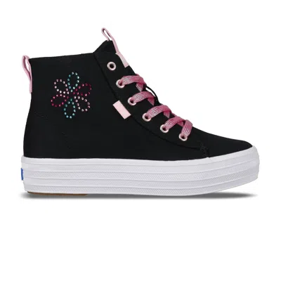 Keds Big Kids Triple Up High-top Lace-up Canvas Sneakers In Multi