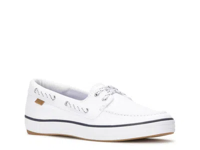 Keds Center Boat Shoe In White