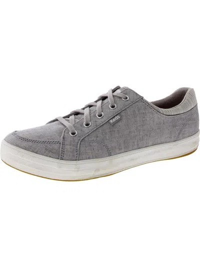 Keds Center Ii Womens Flat Lace Up Casual And Fashion Sneakers In Grey