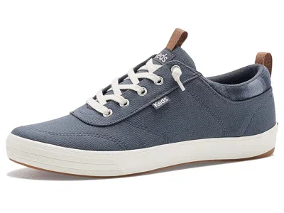 Keds Center Iii Slip-on Women's Shoes Dark Grey/plaid Twill: 6.5 B - Medium In Gray