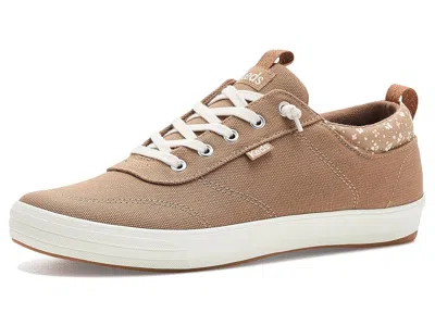 Keds Center Iii Slip-on Women's Shoes Mocha/floral Twill: 9 B - Medium In Brown