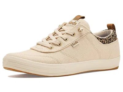 Keds Center Iii Slip-on Women's Shoes Parchment/leopard Canvas: 10 D - Wide In Beige