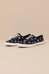 Keds Champion Black Canvas Embroidered Lace-up Sneakers