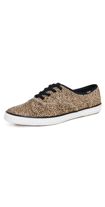 Keds Champion Calf Hair Sneakers Tan/black
