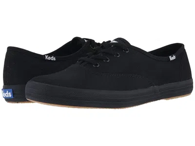Keds Champion Canvas Lace-up In Black