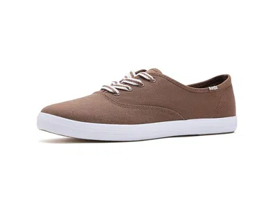 Keds Champion Canvas Lace-up Women's Lace Up Casual Shoes Cocoa Brown Canvas: 7.5 B - Medium In Burgundy
