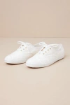 Keds Champion Cream Crochet Lace-up Sneakers In White