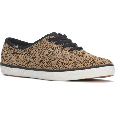 Keds Champion Calf Hair Sneakers Tan/black