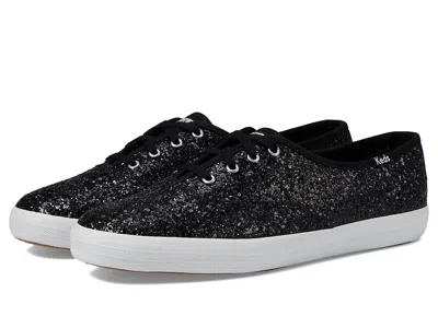 Keds Champion Glitter Lace Up In Black