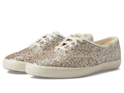 Keds Champion Glitter Lace Up In Gold