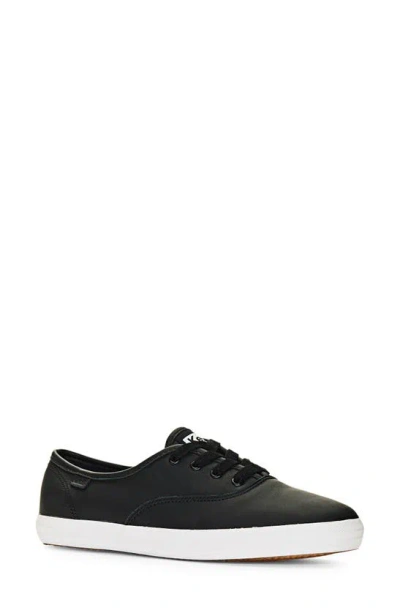 Keds Champion Lace-up Sneaker In Black Leather