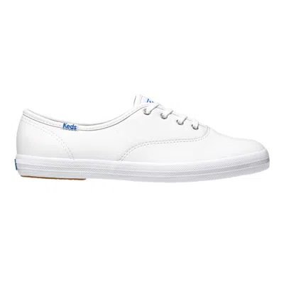 Keds Champion Leather Lace Up White Leather Wh45750-white Women's