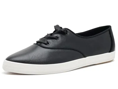 Keds Champion Point Low Wave Lace-up Women's Shoes Black Ballet Leather: 6 B - Medium