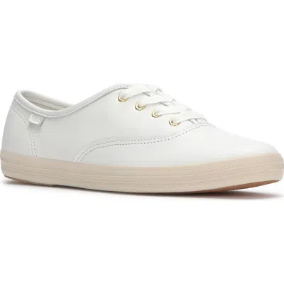 Keds Champion Leather Tone Sneaker Snow White
