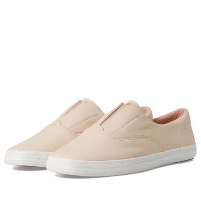 Keds Women's Champion Square Toe Soft Leather Slip On Leather Sneakers In Peony Pink