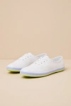Keds Champion Snow White Multi Foxing Striped Leather Sneakers