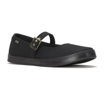 Keds Crest Mary Jane Twill Womens Sneakers In Black