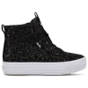 Keds Girls   Triple Up Hi Top Glitter Celebrations In Black