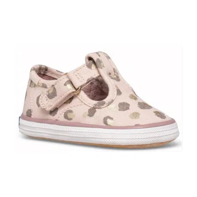 Keds Kids' Infant Or Toddler T-strap Casual Sneakers In Champion Leopard In Multi