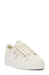 Keds Women's Jump Kick Duo Leather Metallic Lace Up Leather Sneakers In Egret/champagne
