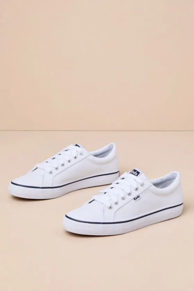 Keds Jump Kick White Canvas Lace-up Sneakers