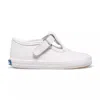 Keds Kid Infant Champion Lace Toe Cap T-strap Sneakers In Off White