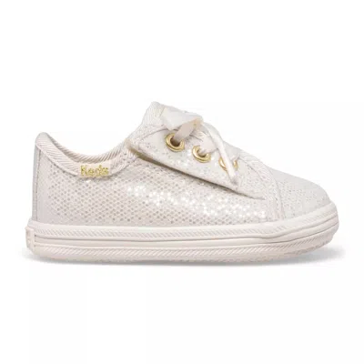 Keds Kid Infant Kickstart Crib Celebrations Sneakers In Ivory Glitter