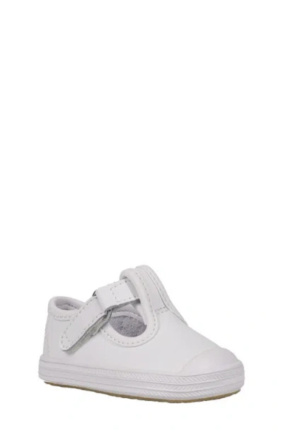 Keds ® Kids' Champion Cap Toe T-strap Sneaker In White