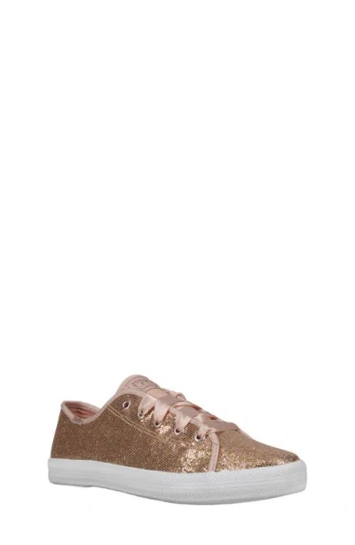 Keds ® Kids' Kickstart Celebrations Sneaker In Rose Gold Sparkle