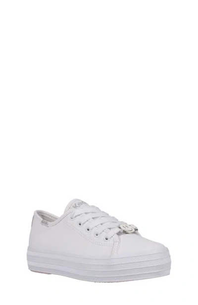 Keds ® Kids' Triple Up Charms Platform Sneaker In White