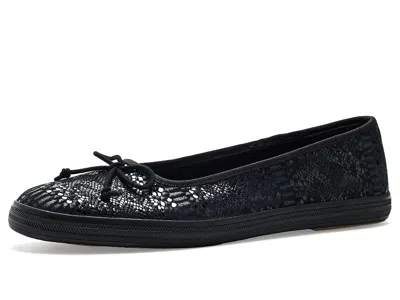 Keds Maisie Ballet Slip-on Women's Shoes Black/black Foil Snake Leather: 6.5 B - Medium