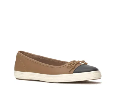 Keds Maisie Cap Toe Ballet Flat In Brown
