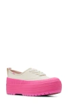 Keds Women's The Platform Lug Weatherized Splash Canvas Canvas Sneakers In Oatmeal/pink