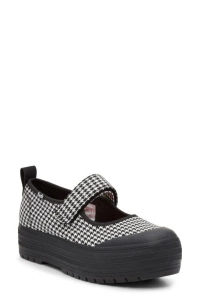 Keds ® Platform Mary Jane Sneaker In Black/white