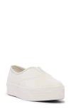 Keds ® Point Platform Slip-on Sneaker In White Leather